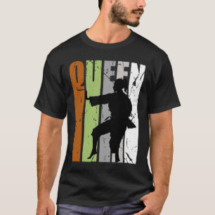 Green Retro Karate Queen Birthday Competition Team T-Shirt