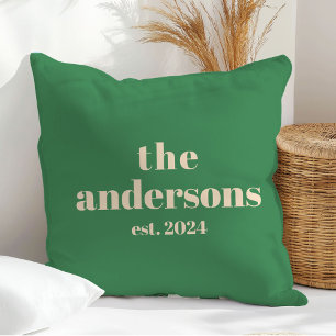 Green Retro modern minimalist Cushion