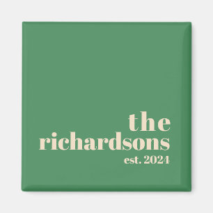 Green Retro modern minimalist Magnet