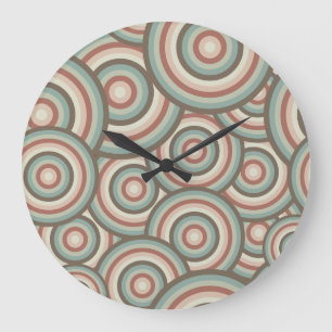Green ,Retro Swirl Clock