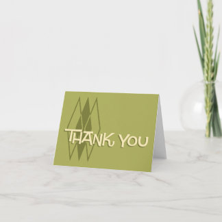 Green Retro Thank You Notecard: MCM Diamonds
