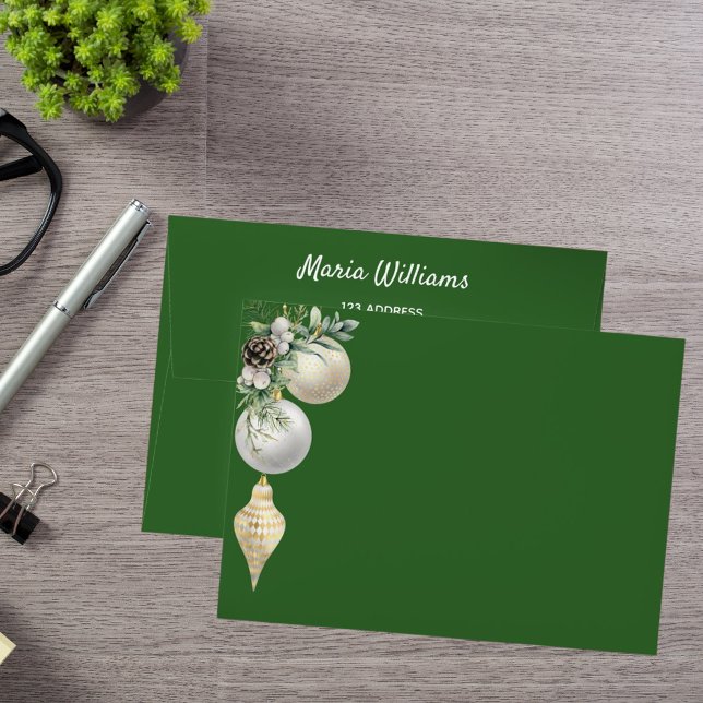 Green return address Christmas Envelope (Creator Uploaded)