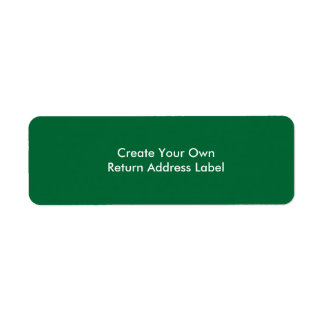 Green Return Address Label