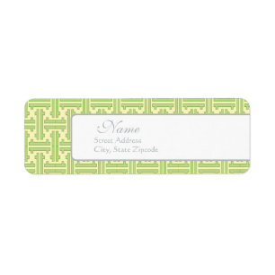 Green Return Address Label