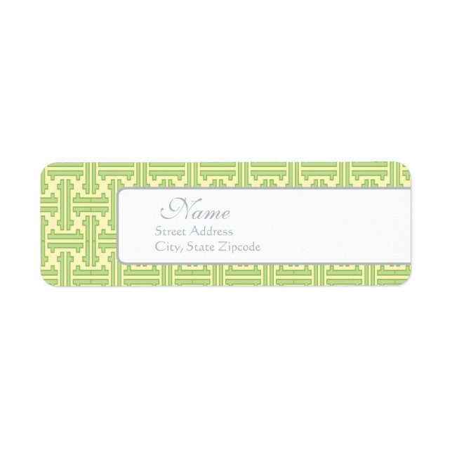 Green Return Address Label (Front)