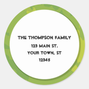 Green Return Address Label