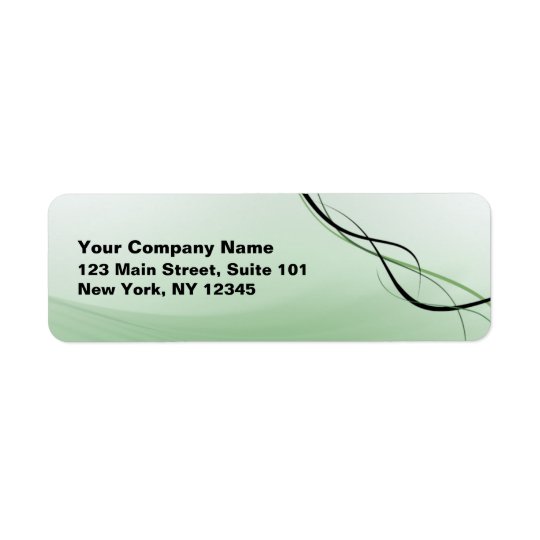 Green Ribbon Address Label