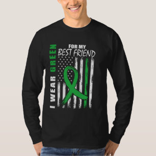 Green Ribbon Best Friend Kidney Disease Awareness  T-Shirt