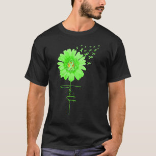 Green Ribbon Daisy Faith Mental Health Awareness M T-Shirt
