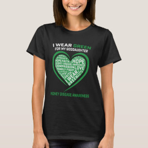 Green Ribbon Goddaughter Kidney Disease Awareness T-Shirt