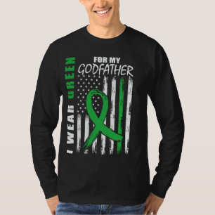 Green Ribbon Godfather Kidney Disease Awareness US T-Shirt