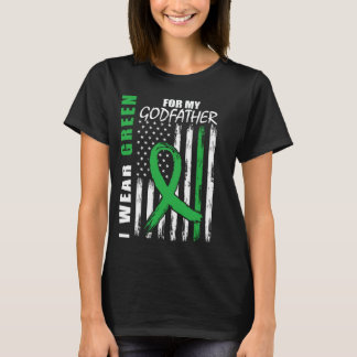 Green Ribbon Godfather Kidney Disease Awareness US T-Shirt