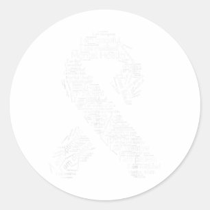 Green Ribbon In May Support Mental Health Awarenes Classic Round Sticker