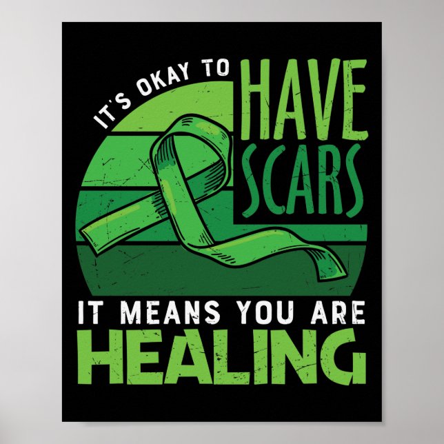 Green Ribbon Mental Health Awareness Poster (Front)