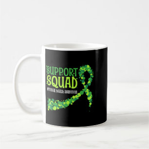 Green Ribbon Mental Health Awareness Support Team Coffee Mug