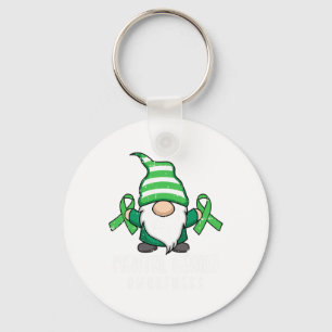 Green Ribbon Mental Health Awareness Warrior Key Ring