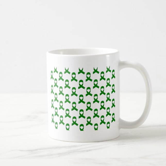 Green Ribbon Pattern Coffee Mug (Right)