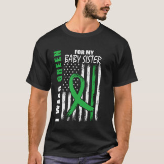 Green Ribbon Sister Kidney Disease Awareness Ameri T-Shirt