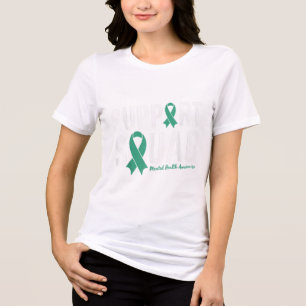 Green Ribbon Support Squad For Mental Health Aware Tri-Blend Shirt