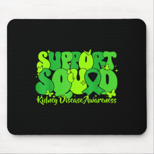 Green ribbon support squad kidney disease awarenes mouse pad