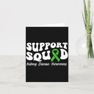 Green ribbon support squad kidney disease card