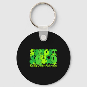 Green ribbon support squad kidney disease key ring