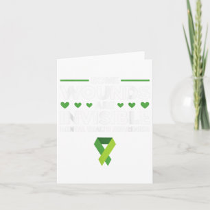 Green Ribbon Warrior & Supporters - Mental Hea Card