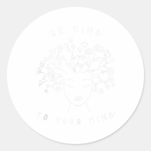 Green Ribbon Warrior & Supporters - Mental Hea Classic Round Sticker