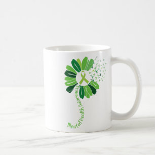Green Ribbon Warrior &amp; Supporters - Mental Hea Coffee Mug