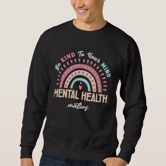 Green Ribbon Warrior & Supporters  Mental Health A Sweatshirt (Front)
