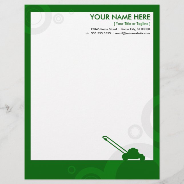 green rings mowing custom letterhead (Front)