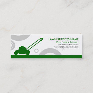 green rings mowing mini business card