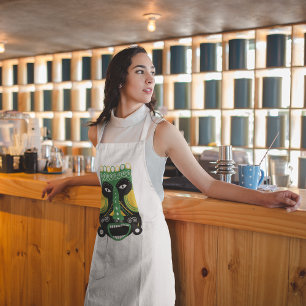 green ritual tribal standard apron