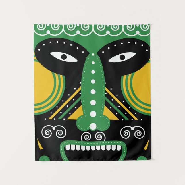 Green ritual tribal tapestry (Front)