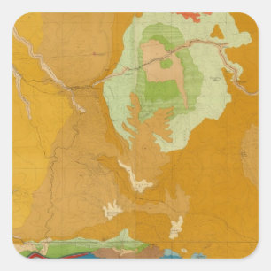 Green River Basin Geological Square Sticker