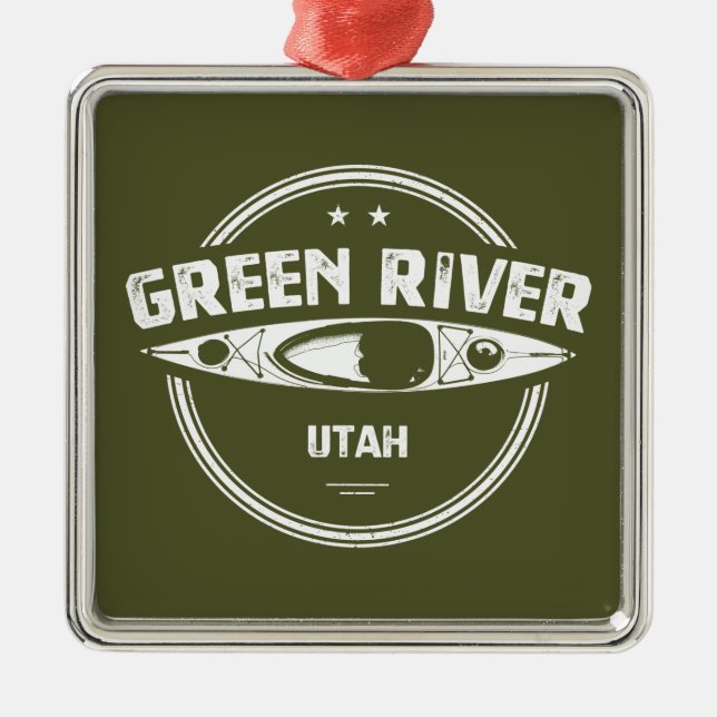 Green River Utah Kayaking Metal Ornament (Front)