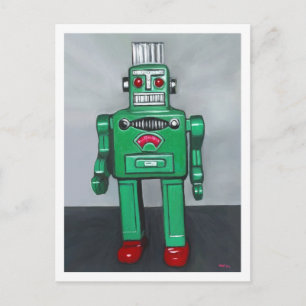 Green Robot Postcard