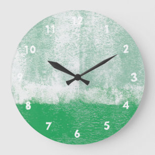 Green rolled paint clock