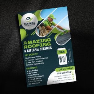 Green Roofing Services Repairs, Installation Flyer