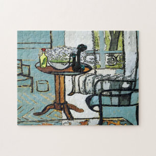 Green Room, with phone Matisse Style Jigsaw Puzzle