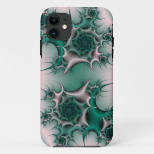 green rose fractal iphone case
