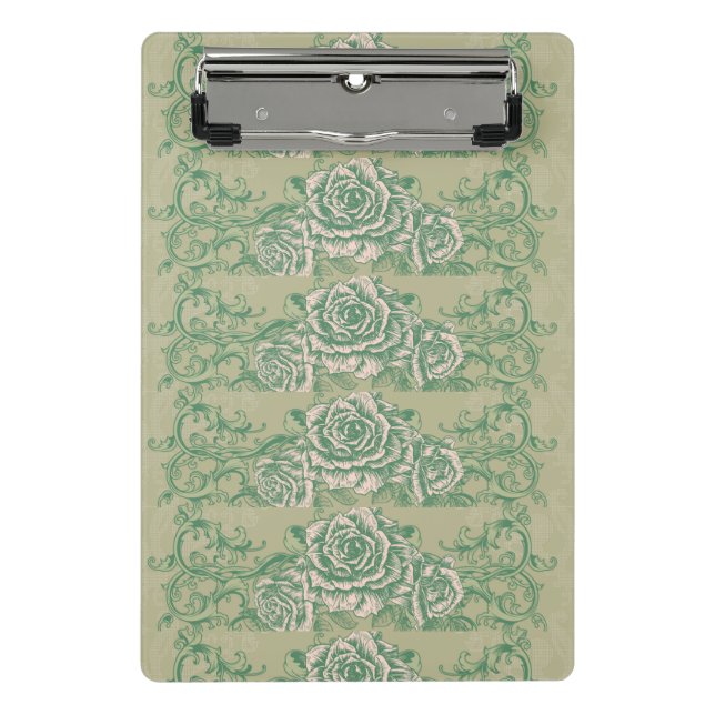 Green Rose Mini Clipboard (Front)