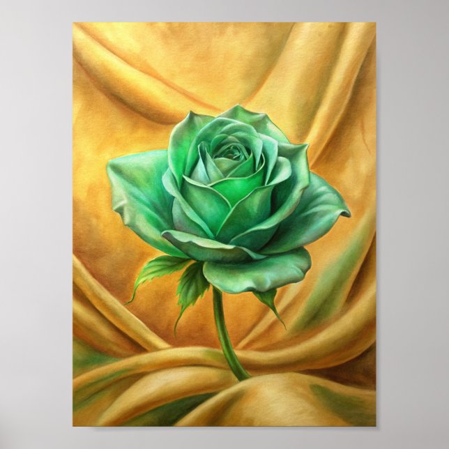 Green rose poster (Front)