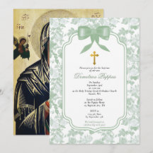Green Roses Greek Orthodox Christening Baptism