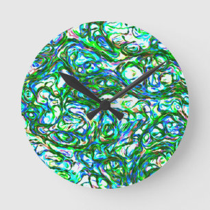 GREEN  ROUND CLOCK