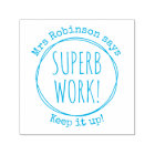 Green Round Hand-written Superb Work Teacher's