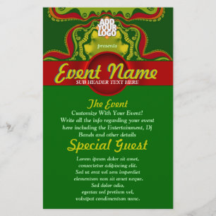 Green Royal Goddess Art Custom Event Flyer
