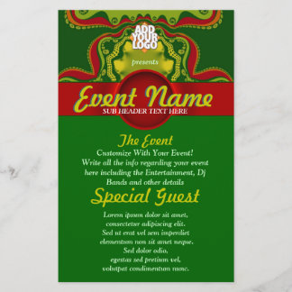 Green Royal Goddess Art Custom Event Flyer