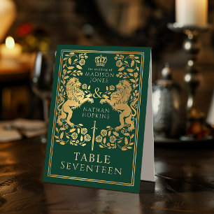 Green Royal Mediaeval Lion Wedding