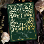 Green Royal Mediaeval Sword Wedding<br><div class="desc">Celebrate your special day with this Royal Mediaeval Sword Wedding design. This design features a frame with a sword and flowers. The back of this product is printed in flat colours and is NOT real foil.</div>